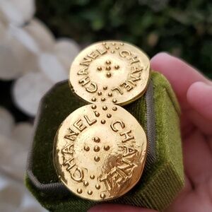 Chanel Vintage Logo Earrings
